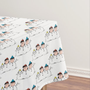 Toalha De Mesa Amendoins 3 Pessoa Snowman