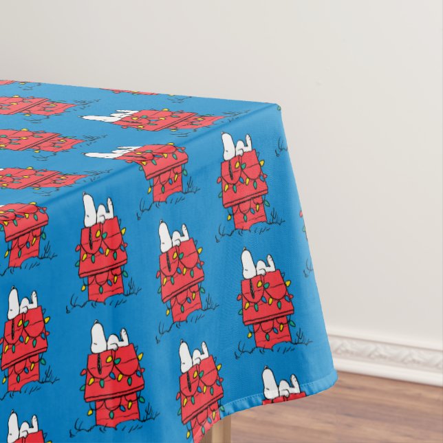 Toalha De Mesa Amendoins | Cachorro de Snoopy com Luzes (Posição Original)