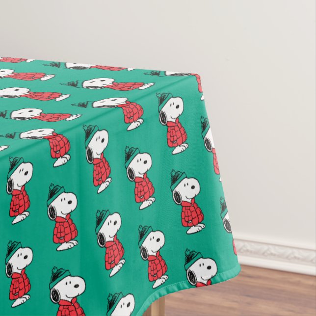 Toalha De Mesa Amendoins | Casaco de inverno e chapéu de Snoopy (Posição Original)