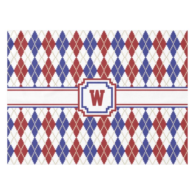 Toalha De Mesa Americana Argyle Tablecloth (Frente (Horizontal))