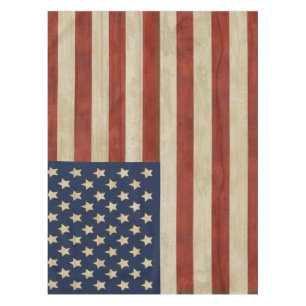Toalha De Mesa Americana rustica da bandeira americana 4 de julho