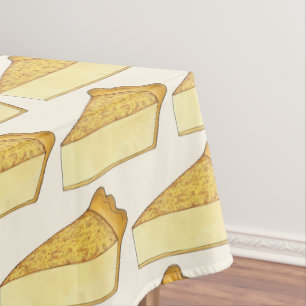 Toalha De Mesa Amish Custard Pie Tart Dessert Slice Baking Comida