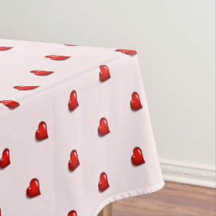 Toalha De Mesa Amor com Padrão de Coração