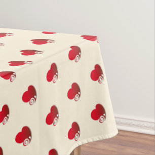 Toalha De Mesa Amor com Padrão de Coração do rico