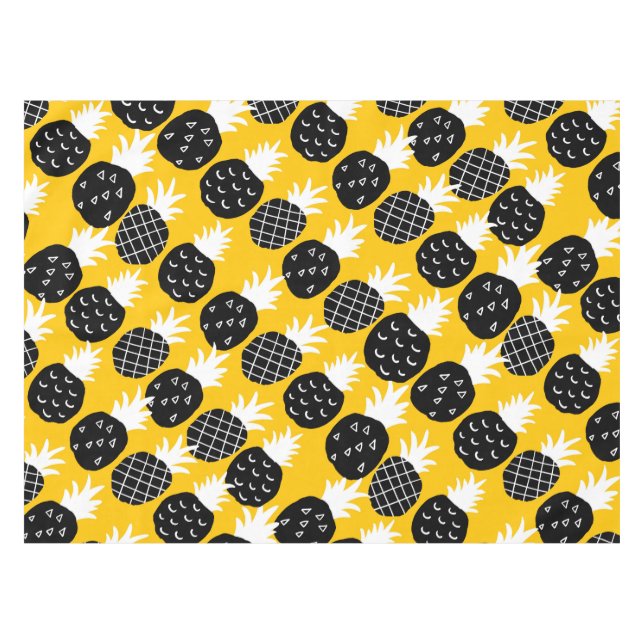 Toalha De Mesa Ananás preto (Frente (Horizontal))