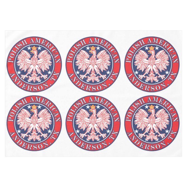 Toalha De Mesa Anderson Texas Polonês American Eagle (Frente (Horizontal))