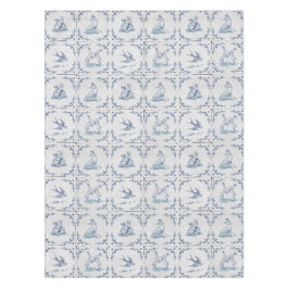 Toalha de Mesa Animais da Floresta Azulejo Delft