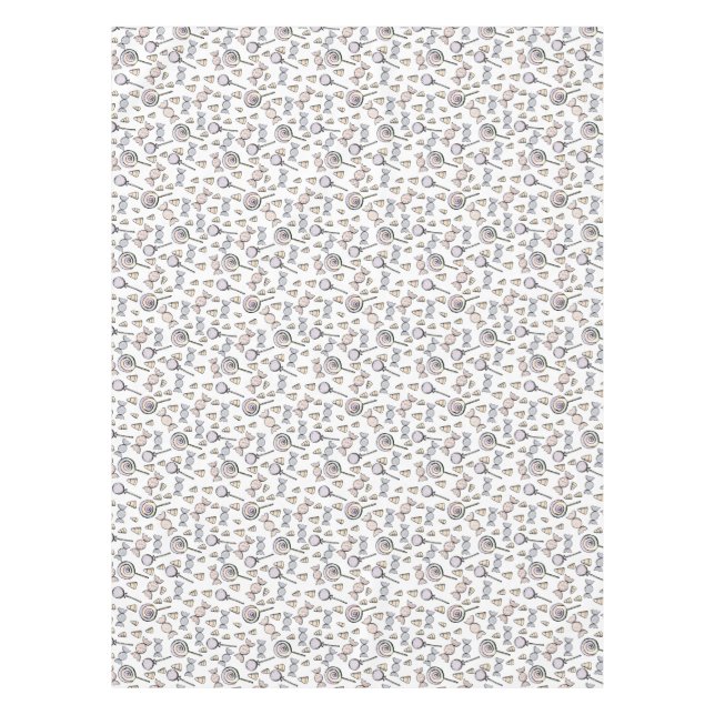 Toalha De Mesa Aniversário de criança doce branco (Frente)