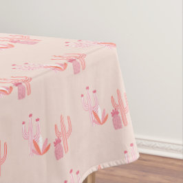 Toalha De Mesa Aniversário de Um Ano Fofo da Llama Rosa Divertido