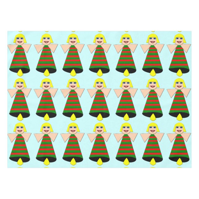 Toalha de Mesa Anjo de Natal Sino (Frente (Horizontal))