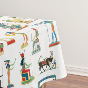 Toalha De Mesa Antigo Egito Vintage Padrão Egípcio