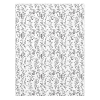 Toalha De Mesa Antique Black White Toile Floral Pattern Vintage