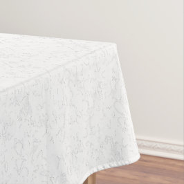 Toalha De Mesa Anúncio de Formatura Branco Elegante
