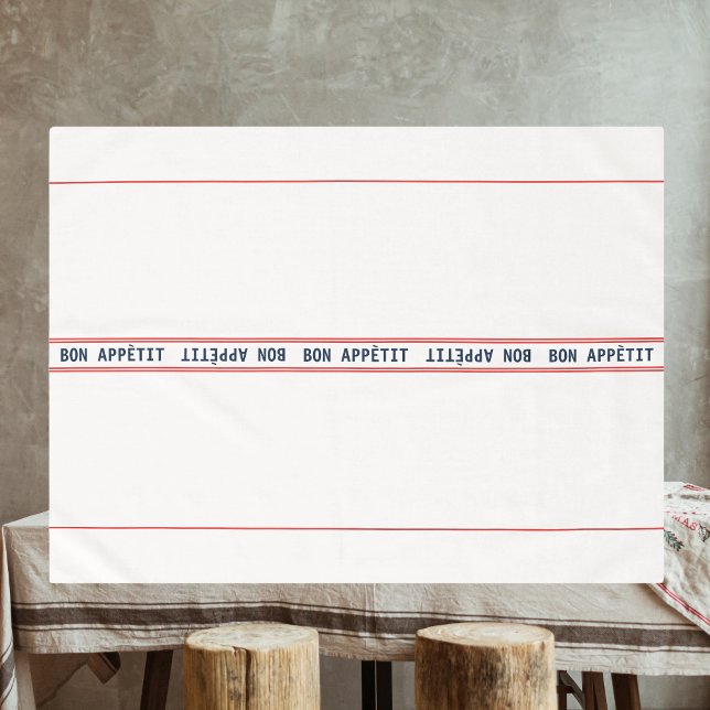 Toalha De Mesa Appétite Azul Francês e Vermelho Strike (Criador carregado)