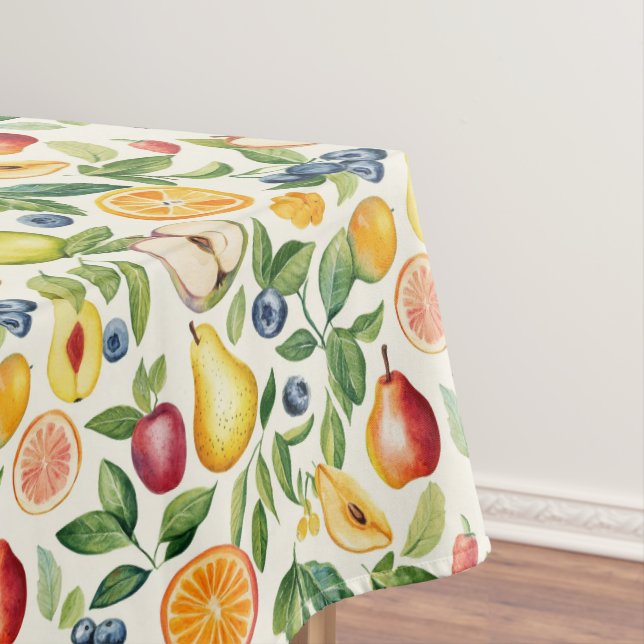 Toalha De Mesa Apples Pears Blueberries Oranges Fruits (Posição Original)