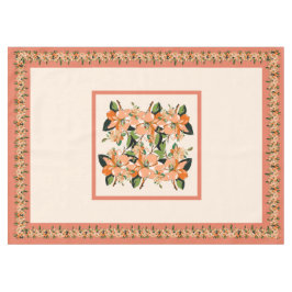 Toalha de mesa Apricot Azalea on Cream 152cm x 214