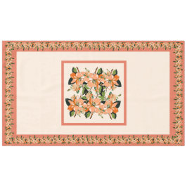 Toalha de mesa Apricot Azalea on Cream 152cm x 264