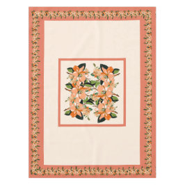 Toalha de mesa Apricot Azalea on Cream 52" x 70"