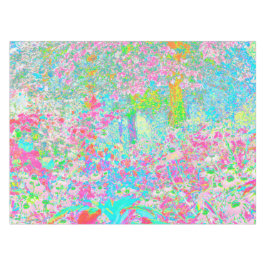 Toalha De Mesa Aqua e o Sol Rosa Quente no Meu Jardim Rubio