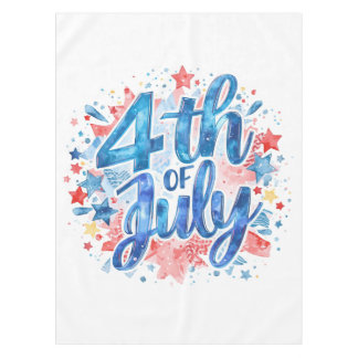 Toalha De Mesa Aquarela 4 de Julho Patriótica