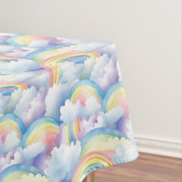 Toalha De Mesa Aquarela Arco-íris