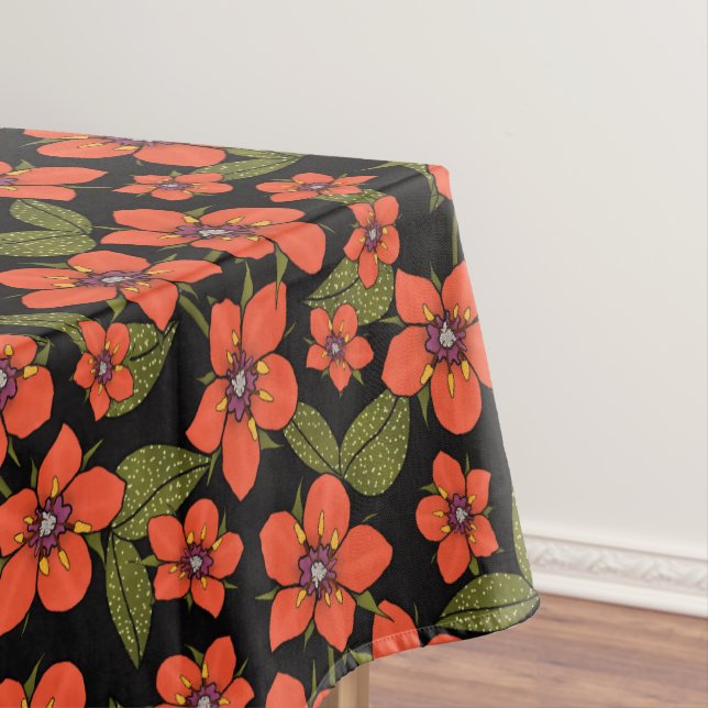 Toalha De Mesa Aquarela de Scarlet Pimpernel (Posição Original)