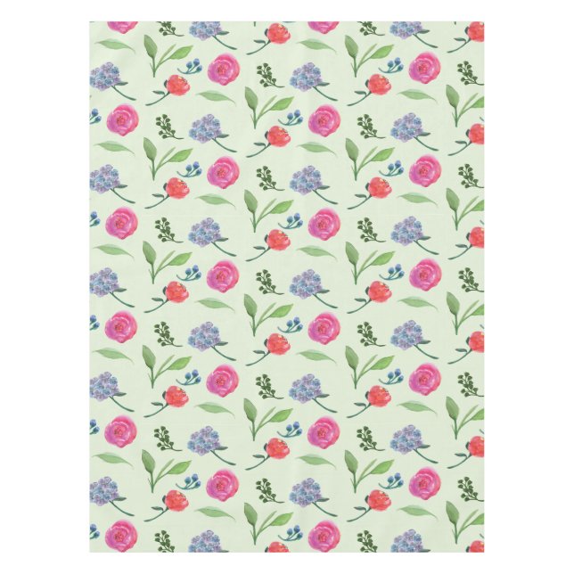 Toalha De Mesa Aquarela Floral (Frente)