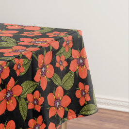 Toalha De Mesa Aquarela floral vermelha