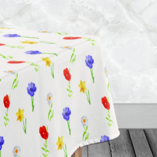 Toalha De Mesa Aquarela Flores