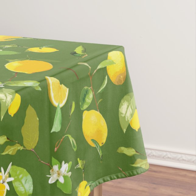 Toalha De Mesa Aquarela Limão e Folhas 5 (Posição Original)