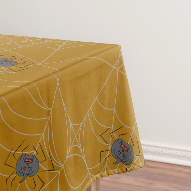 Toalha De Mesa Aranhas do Dia das Bruxas e abóboras (Posição Original)