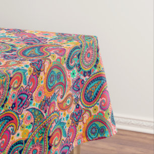 Toalha De Mesa Arco-íris brilhante Paisley