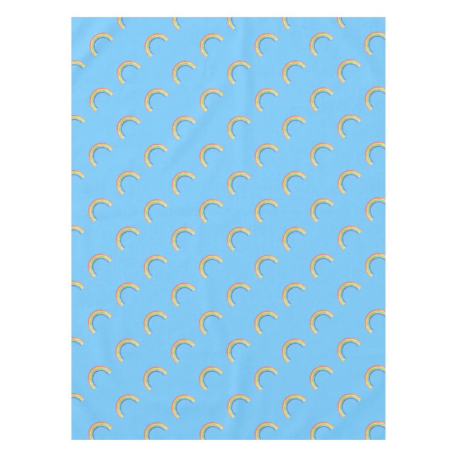 Toalha De Mesa Arco-íris e céu azul (Frente)