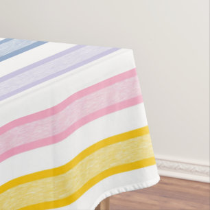 Toalha De Mesa Arco-íris esboçado do Pastel das listras