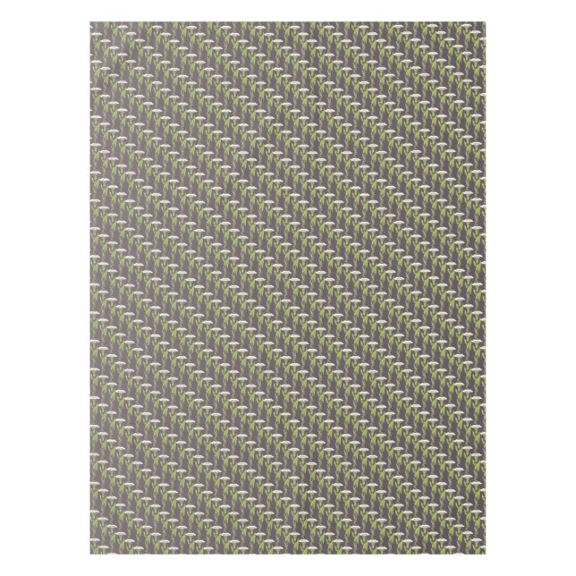 Toalha De Mesa Art Nouveau escuro Ipomoea floral wallpaper art (Frente)