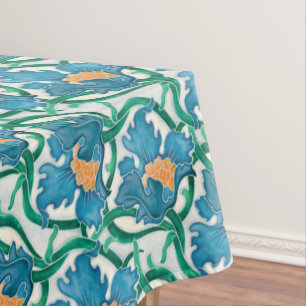 Toalha De Mesa Art Nouveau Floral Majolica Pattern