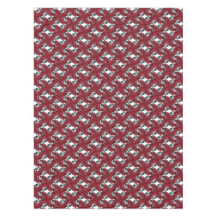 Toalha De Mesa Art Nouveau Floral, vermelho e rosa preto, design