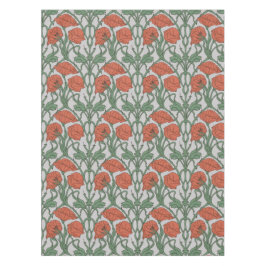 Toalha De Mesa Art Nouveau Red Poppy Floral Print