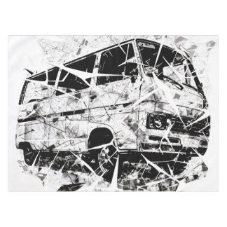 Toalha De Mesa Arte Abstrata de Rua Urbana Van Vintage Quebrada