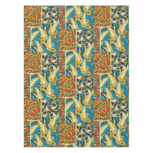 Toalha De Mesa Arte Butterfly Art Deco Amarelo Vibrante e Azul Tu