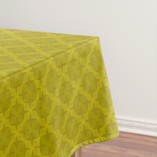 Toalha De Mesa Arte deco azeitona verde geométrica (Posição Original)