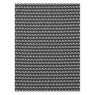 Toalha De Mesa Arte Deco Geométrica Metálica - Prata e Preto