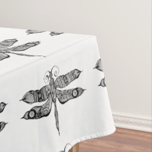 Toalha De Mesa Arte irrisório do Doodle da libélula