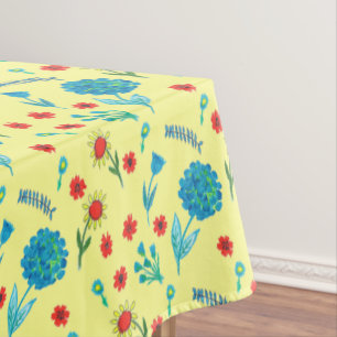 Toalha De Mesa Artista Chic watercolor amarelo impressão floral