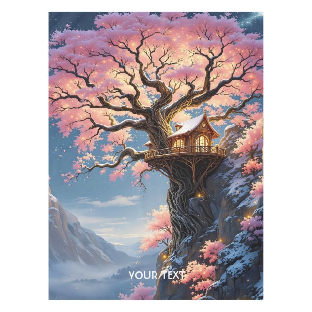 Toalha De Mesa Árvore de Flor de Cereja Fantasy (Frente)