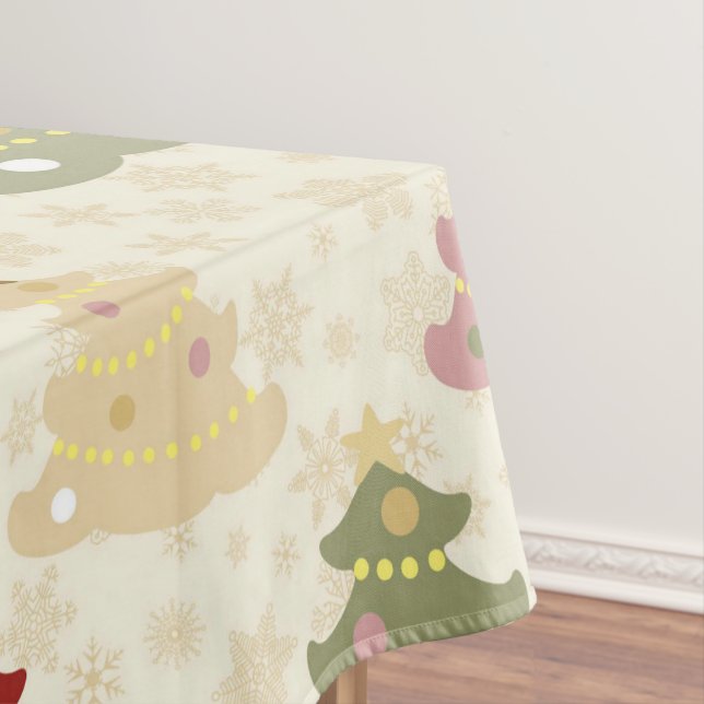 Toalha De Mesa Árvore de Natal colorida (Posição Original)
