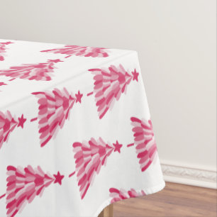 Toalha De Mesa Árvore de Natal rosa