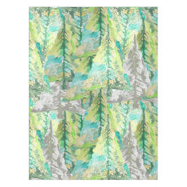 Toalha De Mesa Árvore Urbana Colorida Pinheira Árvore Aquarela