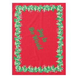 Toalha De Mesa Árvores de Natal Brancas Neves Alegrem-se ao Mundo