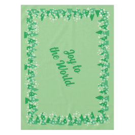 Toalha De Mesa Árvores de Natal Brancas Neves Alegrem-se ao Mundo